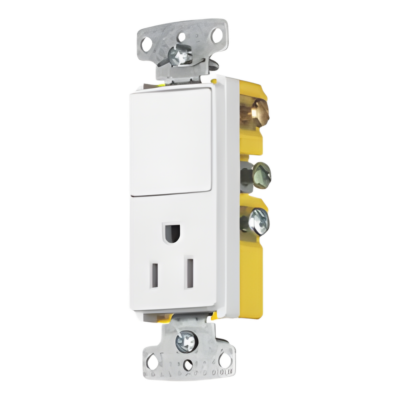 Inicio Combinación de Contacto y Apagador Decorador / 15A / 125V / 1 Polo / Interior Seco