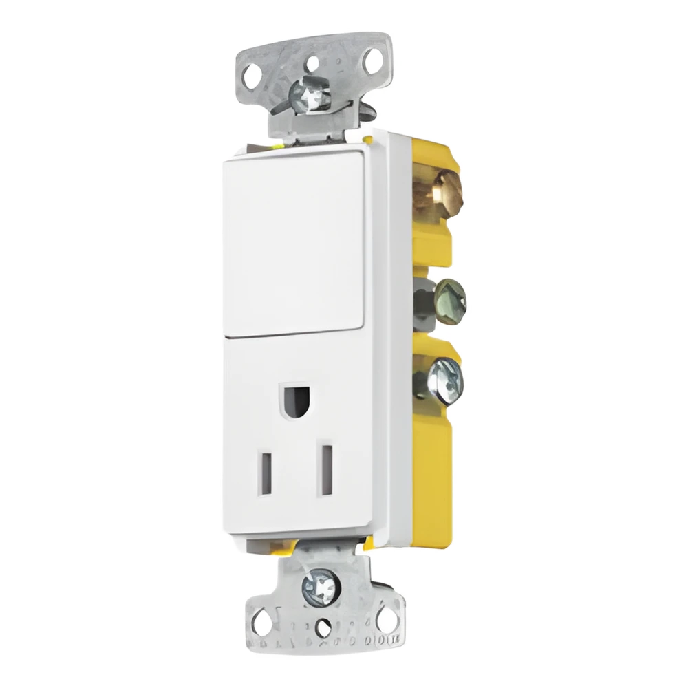 portada_0S1000-158 Combinación de Contacto y Apagador Decorador / 15A / 125V / 1 Polo / Interior Seco HUB-RCD-108W 1