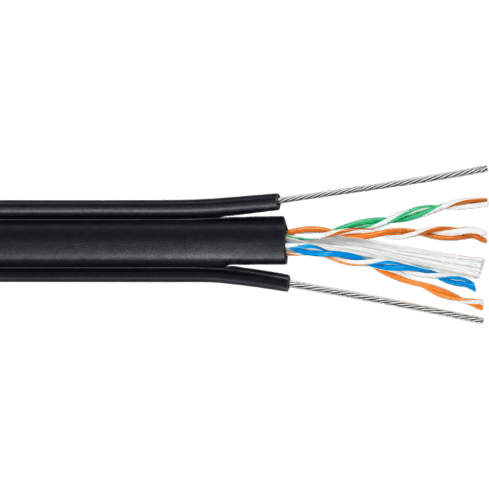 Bobina de Cable UTP Para Elevador de 305 Metros, 4 Pares, CAT6, Revestimiento de PVC con Doble Cable Mensajero, 23 AWG PRO-CAT-6-LIFT 1