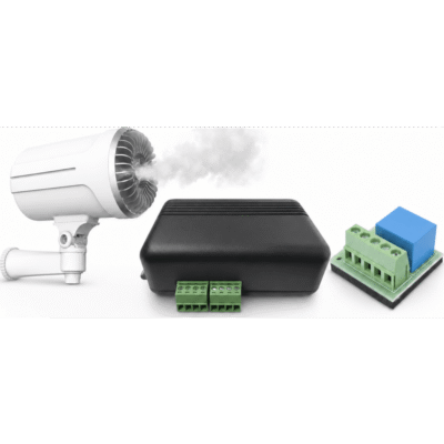 Kit Comunicador 4GLTEM + Generador de Niebla / 4 Entradas y 2 Salidas / 2 Años de Servicio Incluidos / Notificación PUSH e Email / Activación Remota / Cubre 150m³ en 10 Segundos / Contacto Seco