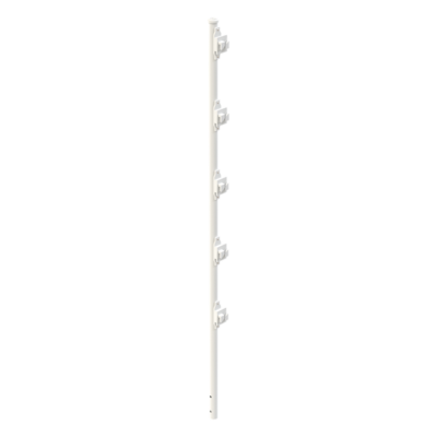 Poste para Cerca Electrificada / 5 Aisladores de Paso / Acero Galvanizado Cal. 18 / 1.2 m (3.9 ft) / Fijación Directa en Concreto