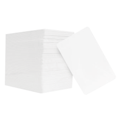 Tarjetas PVC CR80 / Paquete 100 Unidades / Doble Cara / 85.7 x 54 mm / 0.76 mm Espesor
