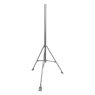 Mástil con Tripié / 2" x 1.5 m (4.9 ft) / Acero Galvanizado en Caliente / ASTM A-36 / Instalación en Losa