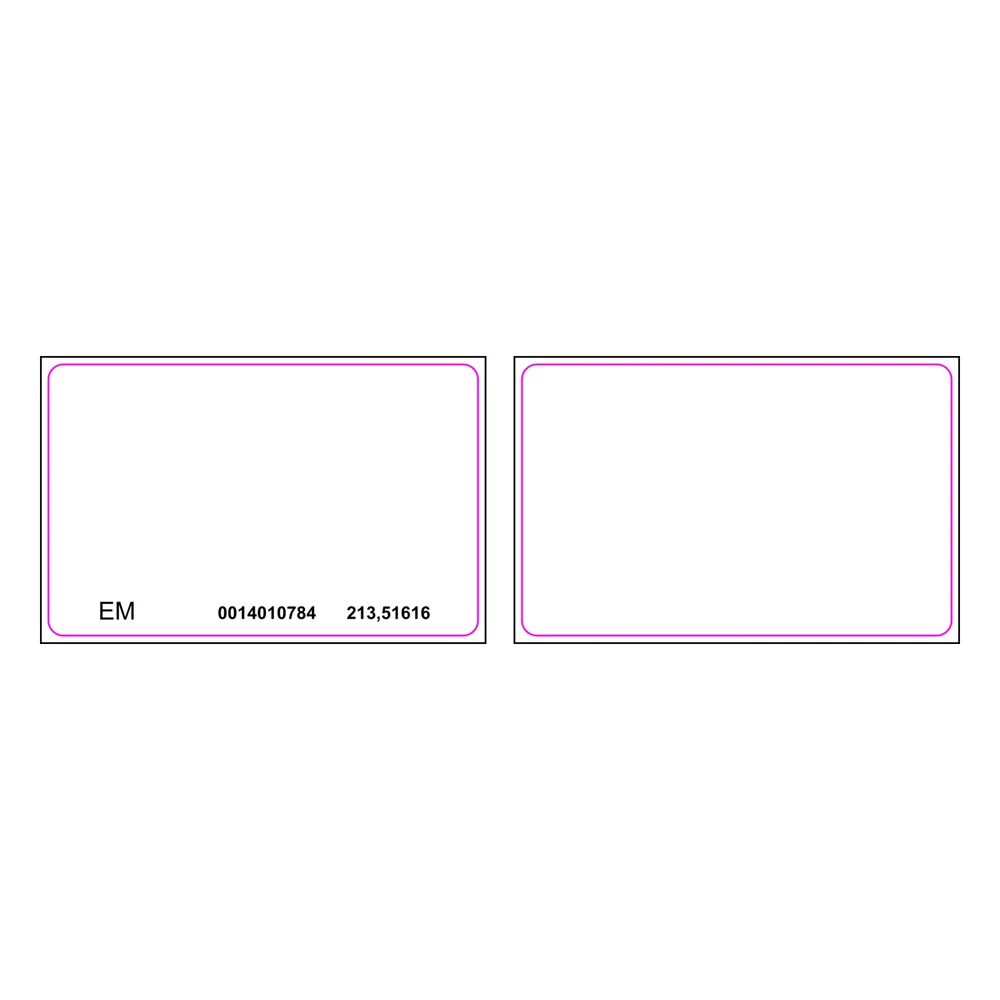 portada_0S1000-222 Tarjeta de Proximidad / EM 125 KHz / Rango 2.5-10 cm / ISO 85.5x54x0.8 mm / PVC Blanco / Imprimible Doble Cara DS-K7M101-E1 1