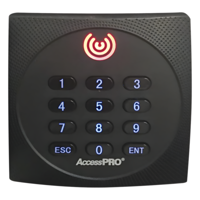 Lector de Proximidad con Teclado / 125 kHz / Wiegand 26 bits / Exterior / 86 x 86 x 20 mm / 120 m (394 pies) máx.