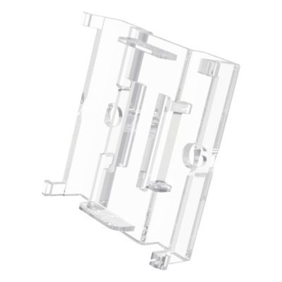 Soporte de Pared para Etiqueta Electrónica / Compatible 2.13" a 7.5" / Policarbonato Transparente / 37x36x10 mm / Diseño Modular