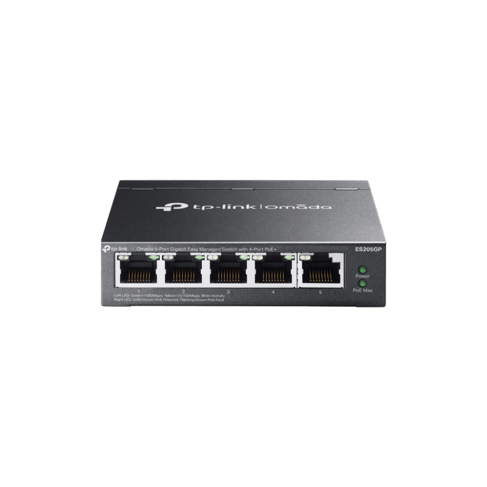 portada_0S1000-294 Switch Gestionado / 5 Puertos Gigabit / 4 Puertos PoE+ / 65W / Cloud SDN / Sin Ventiladores ES205GP 1