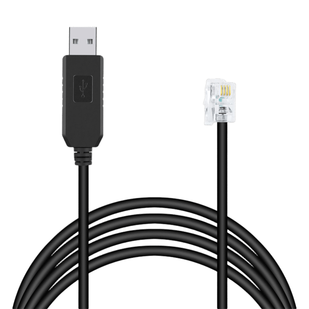 Cable Serial / RJ-9 a USB-A / 200 cm (6.6 ft) / Negro CA-9U9B 1