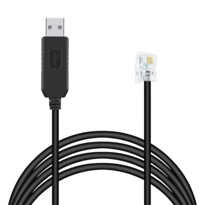 Cable Serial / RJ-9 a USB-A / 200 cm (6.6 ft) / Negro