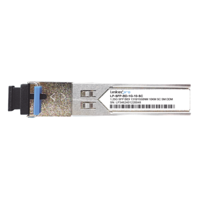 Transceptor SFP Bidireccional / 1.25 Gbps / Monomodo 10 km (6.2 mi) / 1310 & 1550 nm / Conector SC/UPC Simplex / Hot-Pluggable / DDM / 2 Piezas
