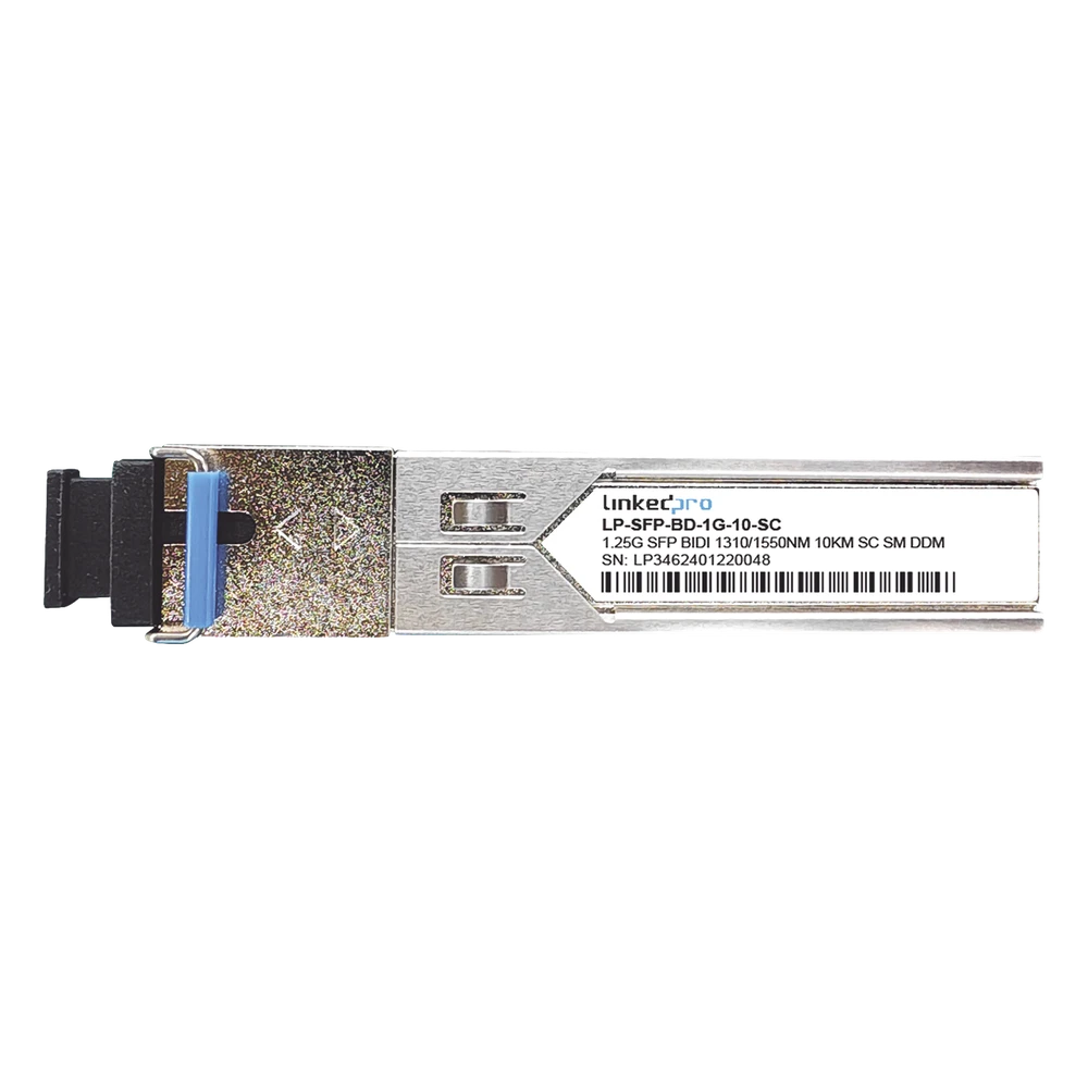 portada_0S1000-360 Transceptor SFP Bidireccional / 1.25 Gbps / Monomodo 10 km (6.2 mi) / 1310 & 1550 nm / Conector SC/UPC Simplex / Hot-Pluggable / DDM / 2 Piezas LP-SFP-BD-1G-10-SC 1