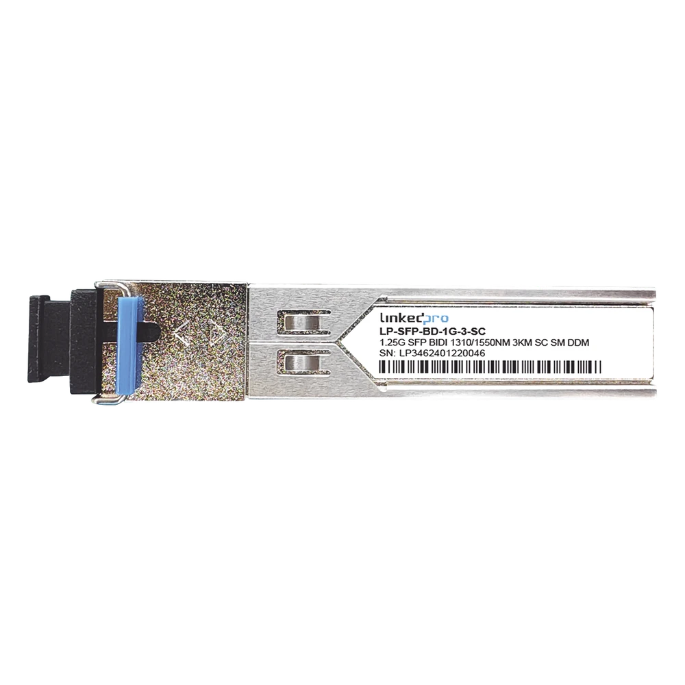 portada_0S1000-361 Transceptor SFP Bidireccional / 1.25 Gbps / Monomodo / Alcance 3 km (9842.5 ft) / Conector SC/UPC Simplex / DDM / Hot-Pluggable / 2 Piezas LP-SFP-BD-1G-3-SC 1