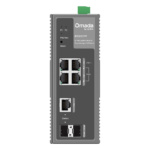 Switch Industrial Easy Managed / 6 Puertos Gigabit / 4 PoE (1× PoE++ 60W + 3× PoE+ 30W) / 120W PoE Budget / 2 SFP / IP40 / -40°C a 75°C / 6kV Protección Rayos / DIN-Rail portada_0S1000-375