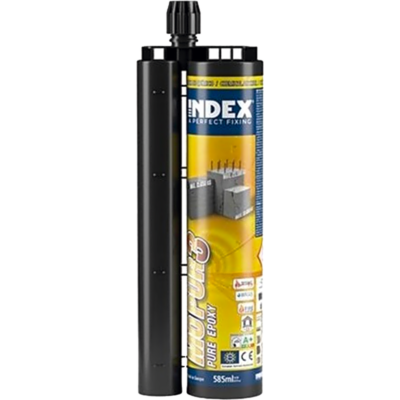 Resina Epoxico Puro 3:1 para Concreto Fisurado y Armado, Taladros Inundados, Vibraciones y Aplicaciones Estructurales / Curado Lento / Para Cargas Sísmicas Categoría C1 y C2 / Contenido 585 ml.