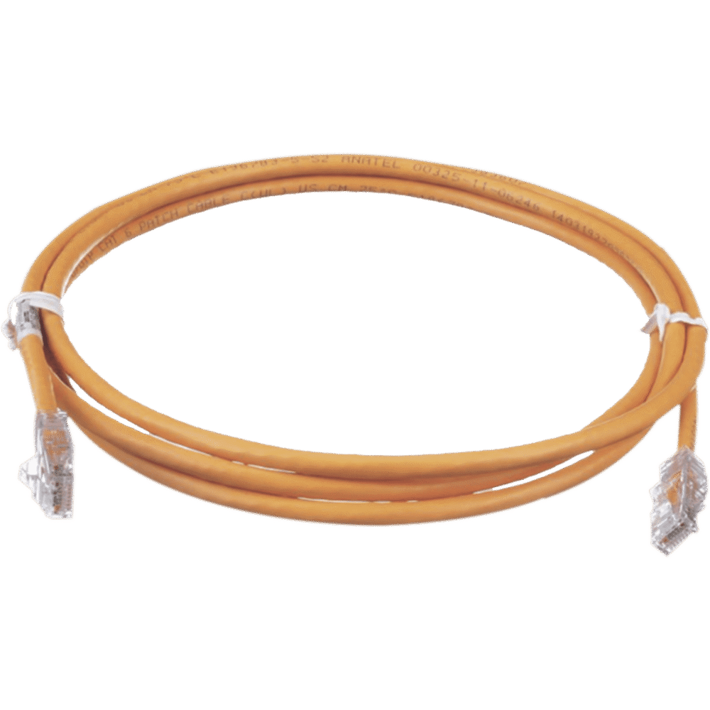 portada_0S1000-401 Cable de Parcheo UTP Cat6 / 24 AWG / 1 Pie (0.3 m) / Clasificación CM / 2500 Ciclos / 50 µm Oro UTPSP1ORY 1