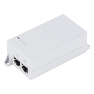 Inyector PoE / Pasivo Gigabit / 24Vcc 30W / 2x RJ45 / 100-240VAC / 3.8x2.1x1.4 in