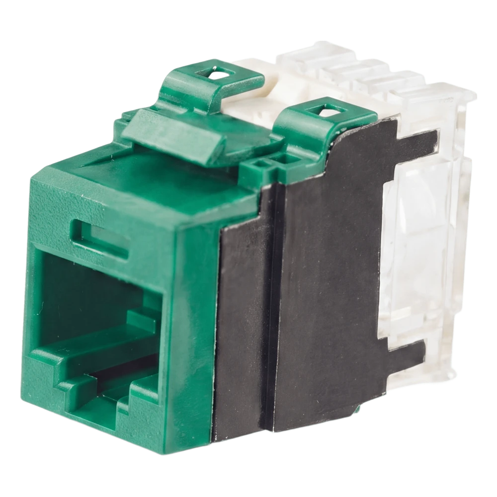 portada_0S1000-458 Módulo Jack Keystone / Categoría 6A / Terminación Impacto 110 / RJ45 Sin Blindaje / 500 MHz / Verde NK6X88MGR 1
