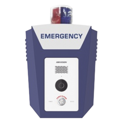 Estación de Alarma de Pánico IP / 2 Megapixel / Audio Bidireccional 5 m (16.4 ft) / Sirena 110 dB / Estrobo Rojo-Azul / IR 10 m (32.8 ft) / Doble Puerto 10/100 Mbps