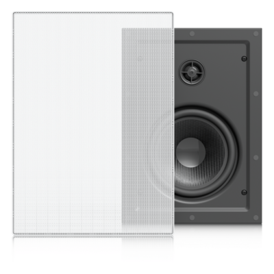 Altavoz Empotrable de Pared / Woofer 6.5" / Tweeter 1" Pivote ±15° / 130W 8 Ohms / Cobertura Simétrica Axial 90° / NDAA Compliant