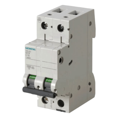 Interruptor Automático Magnetotérmico / 2 Polos / 16 A / 6 kA / Curva C / 400 V