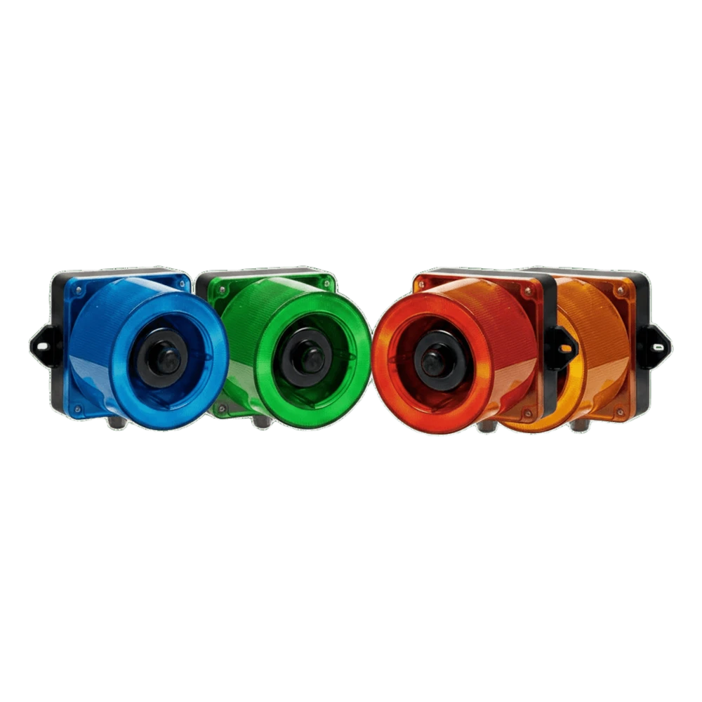 sec_2_0S1000-33 Combinación de Baliza LED y Sirena Electrónica / 31 Tonos / 123 dB / IP66 / 12-24 VCD / -50°C a +50°C QWCD50-012024-R-LC 2