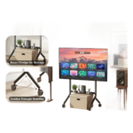 Soporte Móvil para Pantalla / 65" a 90" / Carga 90.9 kg (200 lbs) / VESA 200x200 a 800x500 / Altura Ajustable 1110-1560 mm (43.7"-61.4") / Ruedas 360° sec_3_0S1000