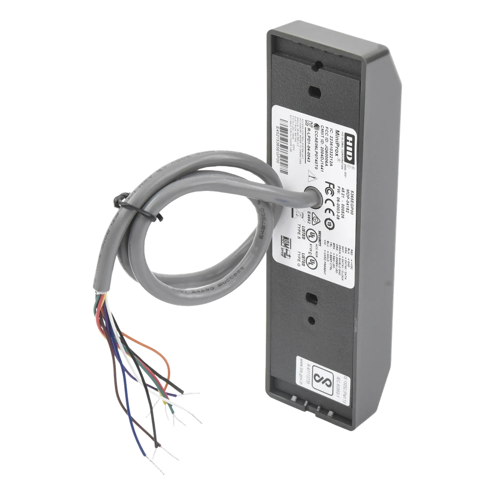 sec_4_0S1000-13 Lector de Proximidad / 125 kHz / Salida Wiegand / Alcance 14 cm (5.5 ft) / LED Multicolor / Uso Interior y Exterior MINIPROX 4