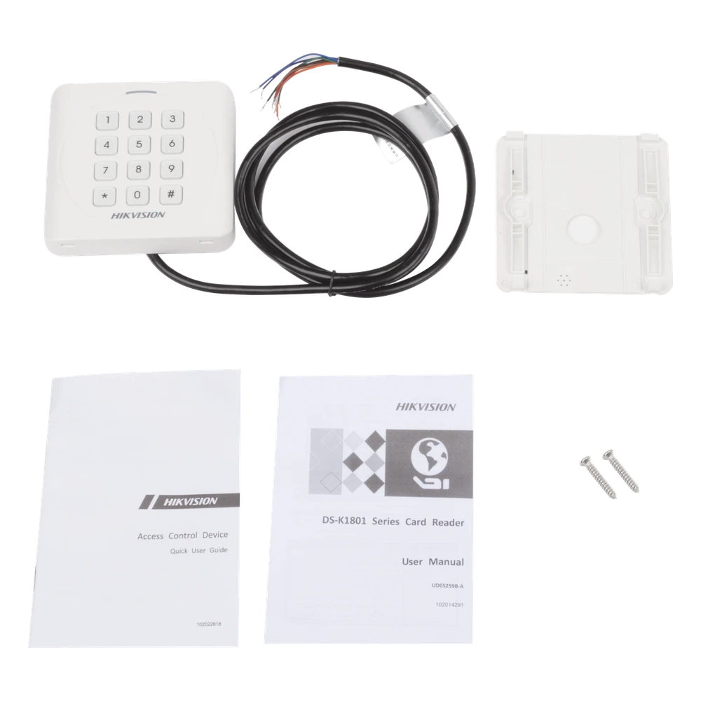 sec_5_1S1000-43 Lector de Control de Acceso / Proximidad EM 125 kHz / Teclado PIN / Wiegand W26/W34 / IP65 / Compacto 87 mm (3.43 in) DS-K1801EK 2