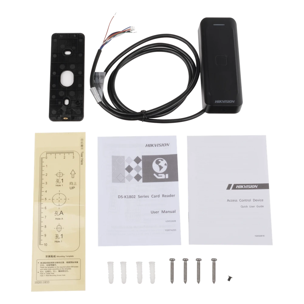 sec_5_2S1000-33 Lector de Tarjetas PROX EM / Exterior IP65 / Wiegand W26/W34 / Perfil Delgado 0.67' / LED y Zumbador / -20°C a 65°C DS-K1802E 3