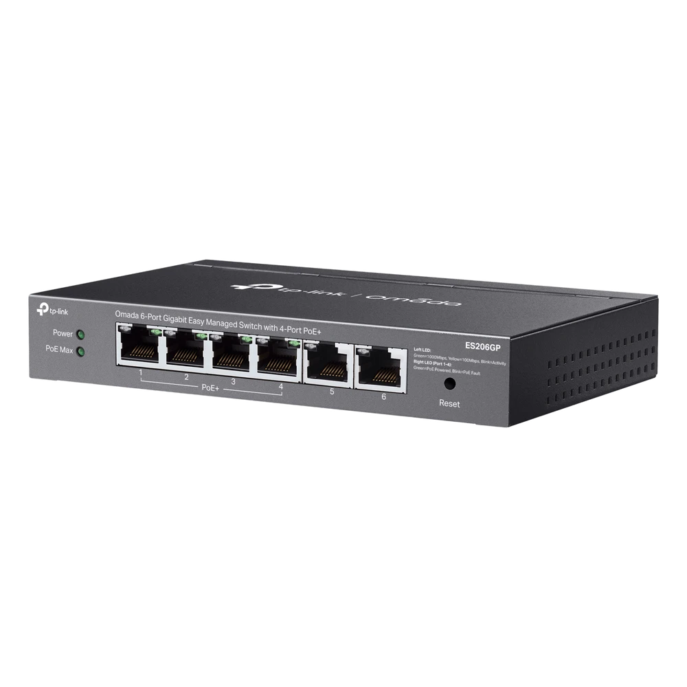 sec_5_2S1000-60 Switch Gigabit / 6 Puertos / 4 PoE+ 65W / Gestión Cloud SDN / Fanless / Alcance PoE 250 m (820.2 ft) / QoS y VLAN ES206GP 3
