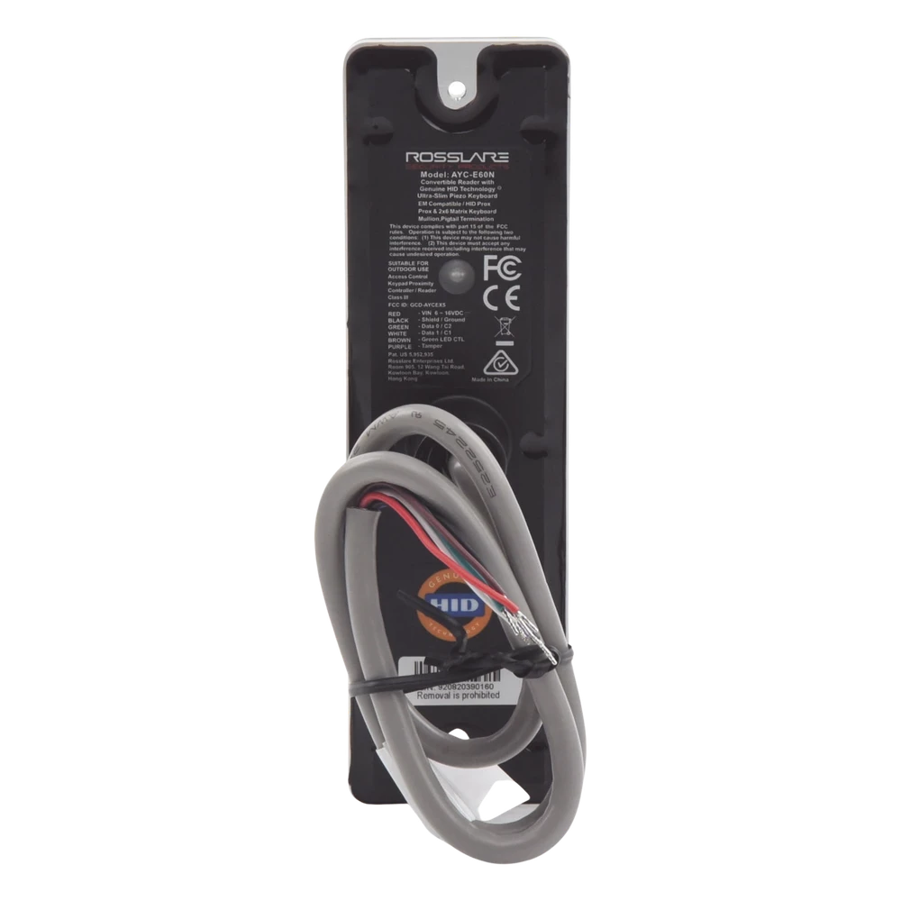 sec_5_3S1000-50 Lector de proximidad con teclado / IP65 / 125 kHz EM-HID / Wiegand 26 / 9 mm grosor / -30°C a 65°C / 5-16 VDC EY-C60N 4
