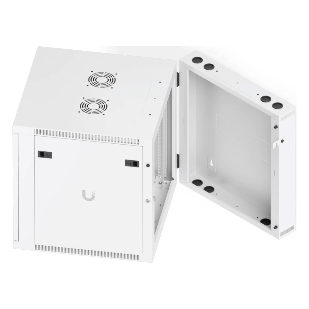 sec_5_4S1000-12 Gabinete Rack de Pared / 12U / 600 x 703 mm (23.6 x 27.7") / Puerta Frontal Vidrio Templado / Puerta Trasera Abatible / Paneles Laterales con Llave UACC-RACK-12U-WALL-SW-G 5