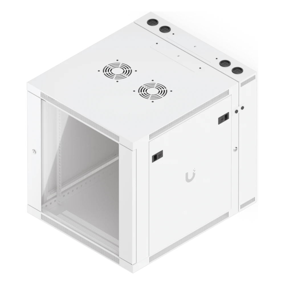sec_5_5S1000-11 Gabinete Rack de Pared / 12U / 600 x 703 mm (23.6 x 27.7") / Puerta Frontal Vidrio Templado / Puerta Trasera Abatible / Paneles Laterales con Llave UACC-RACK-12U-WALL-SW-G 6